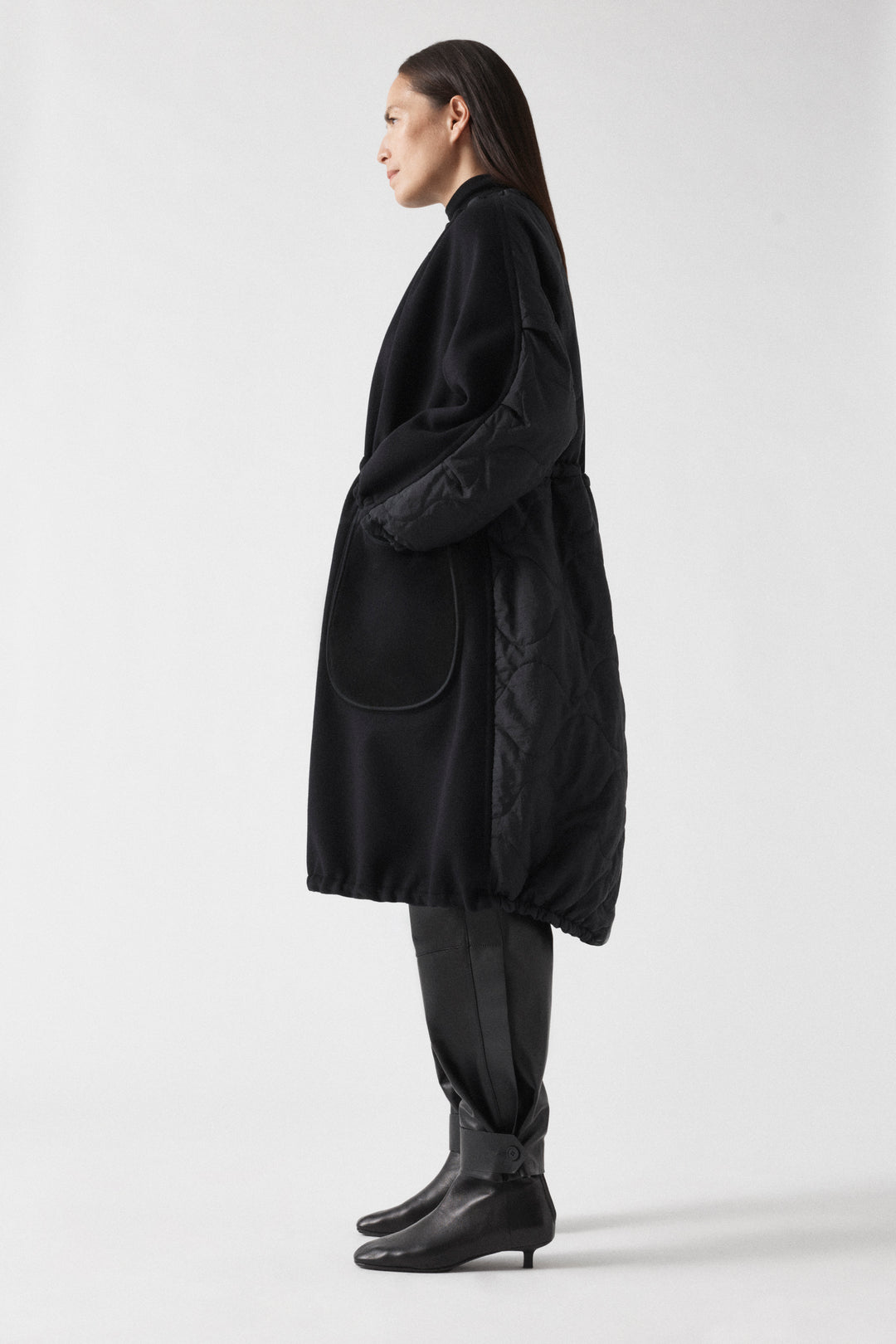 Parachute Wool Parka - Navy / Black