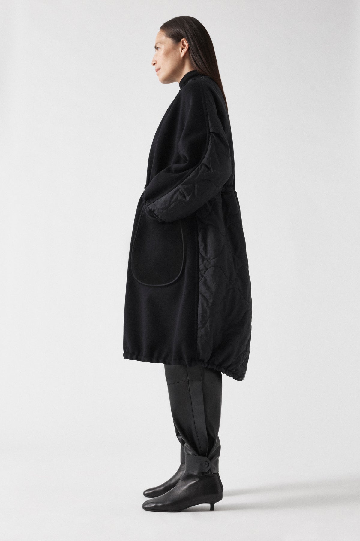 Parachute Wool Parka - Navy / Black