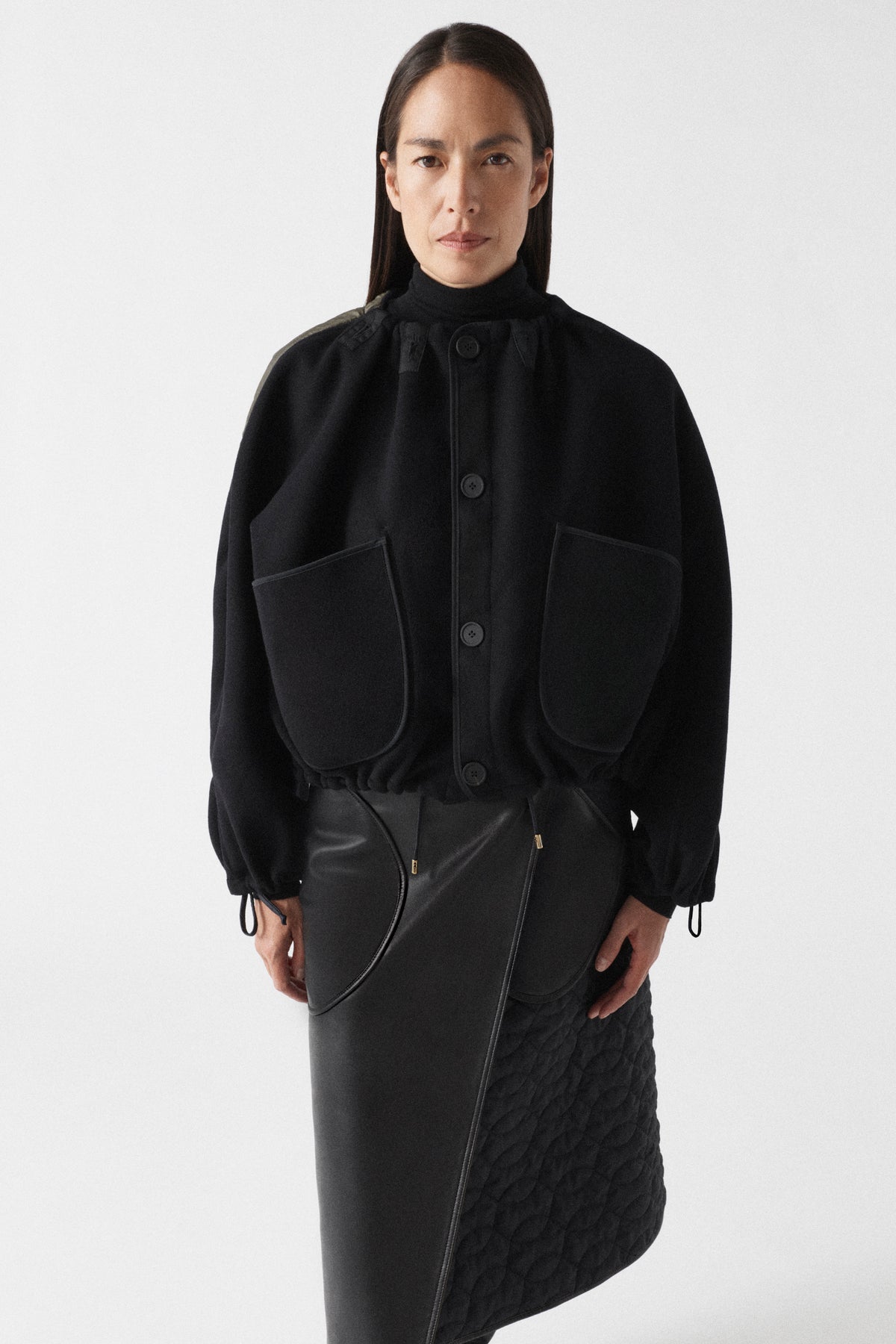 Parachute Wool Bomber - Navy / Black