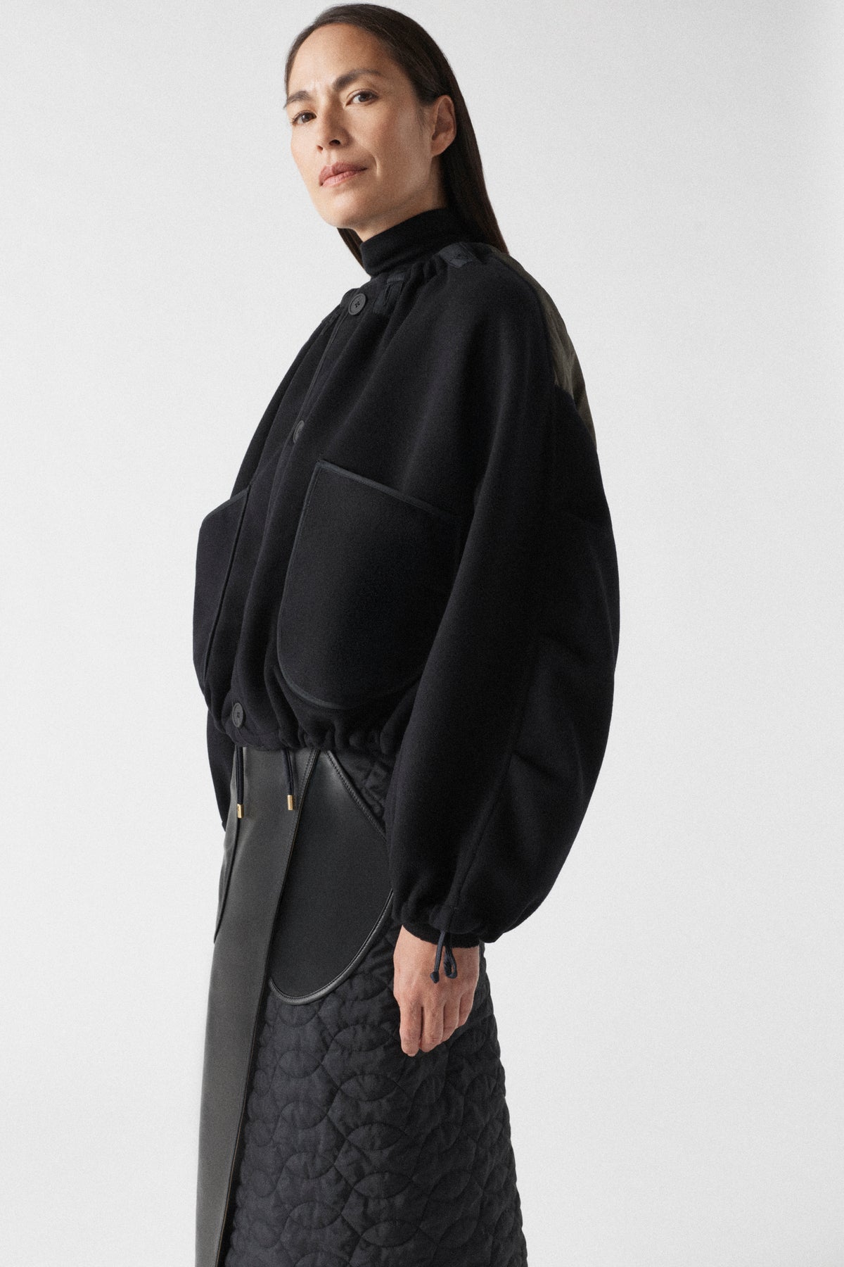 Parachute Wool Bomber - Navy / Black
