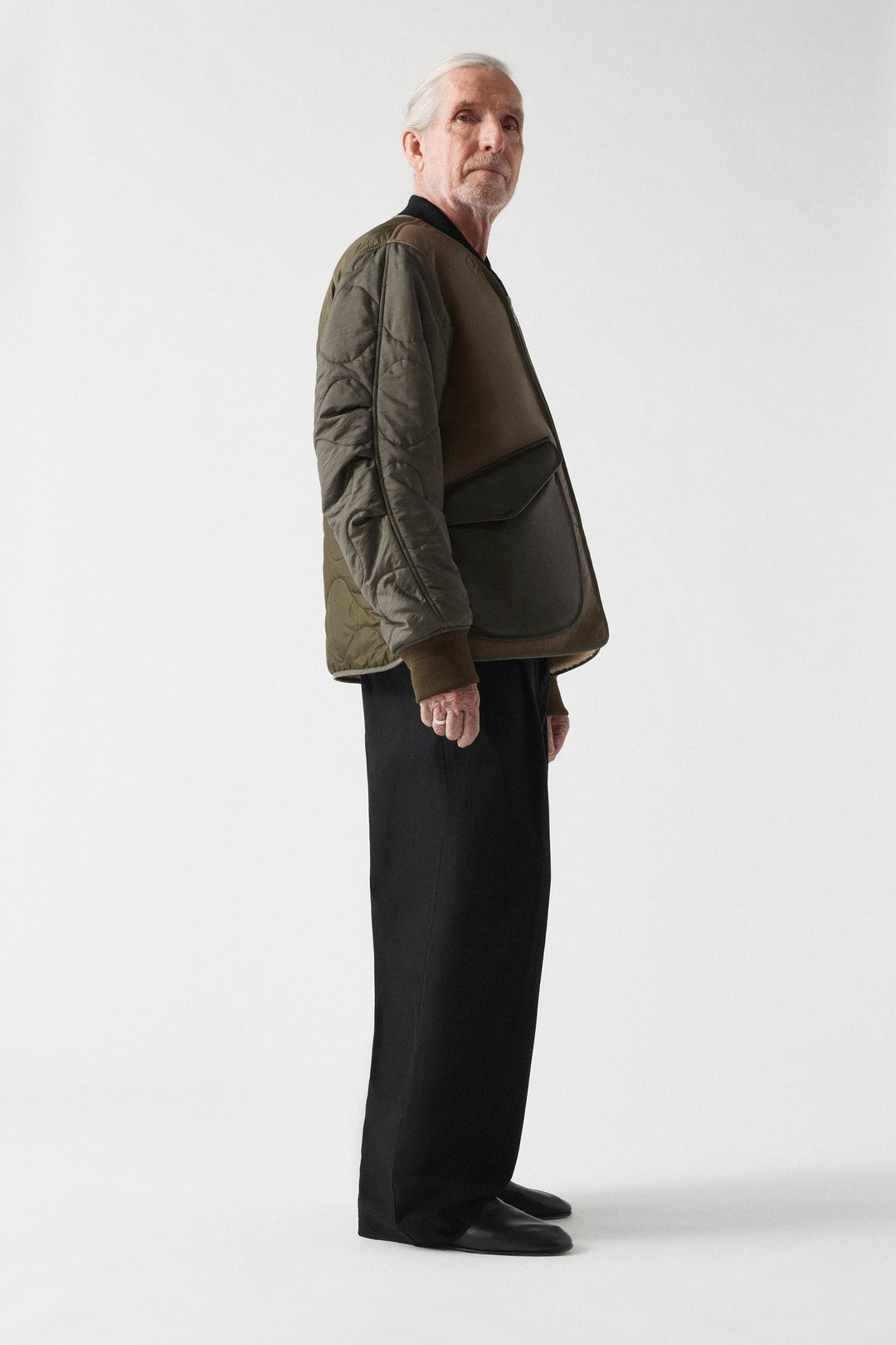Aviator Men's Shearling Jacket - Moss / Blonde