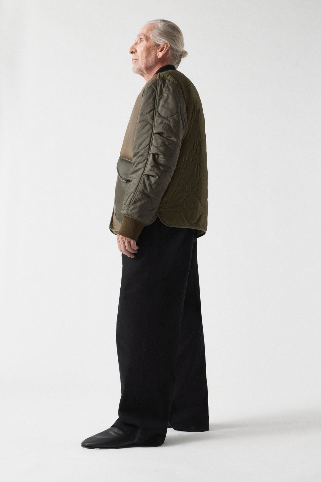 Aviator Men's Shearling Jacket - Moss / Blonde