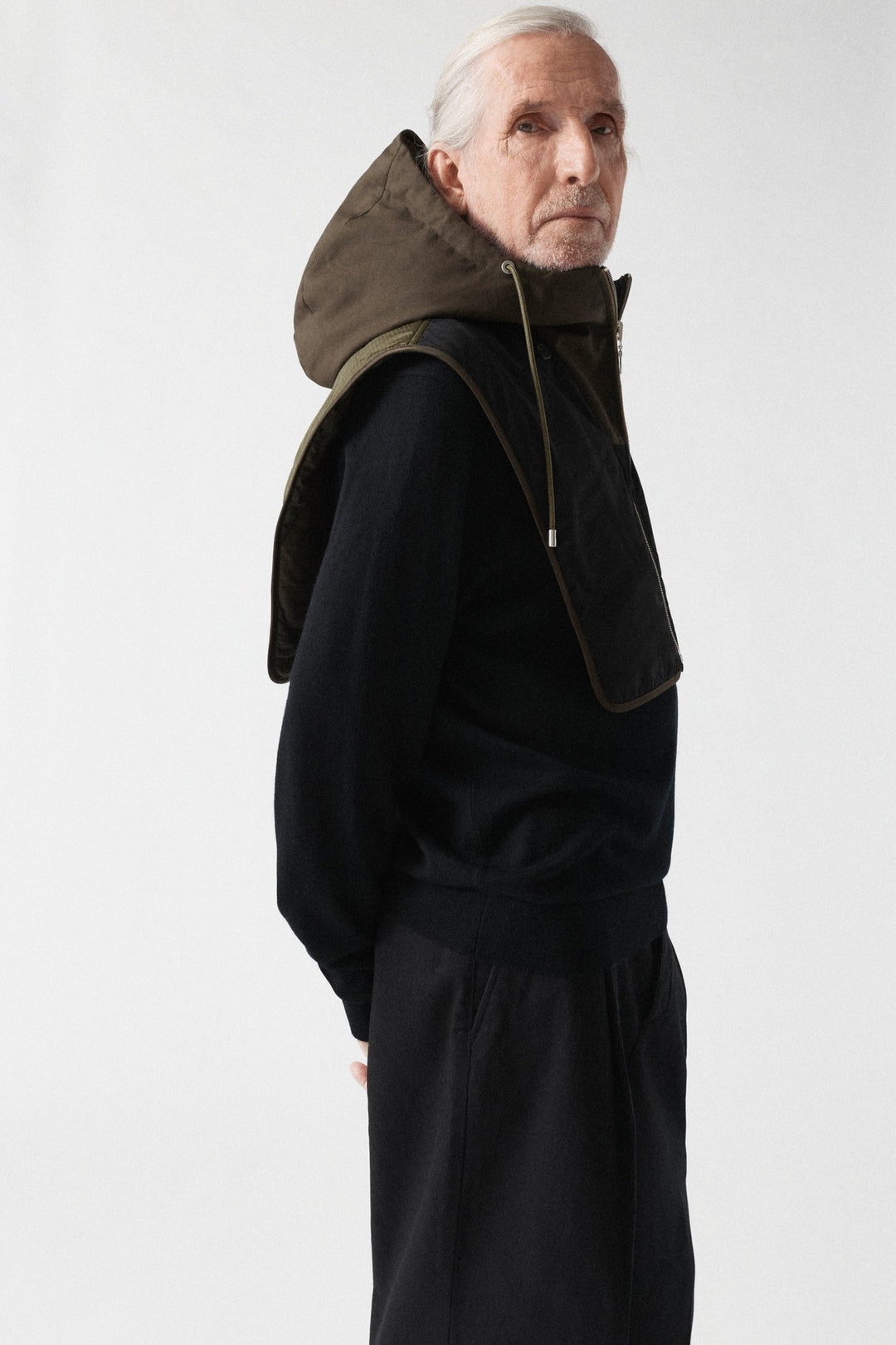 Weatherproof Men's Rain Zip Hood - Dark Olive / Black
