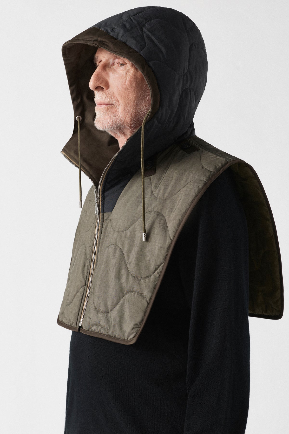 Weatherproof Men's Rain Zip Hood - Dark Olive / Black