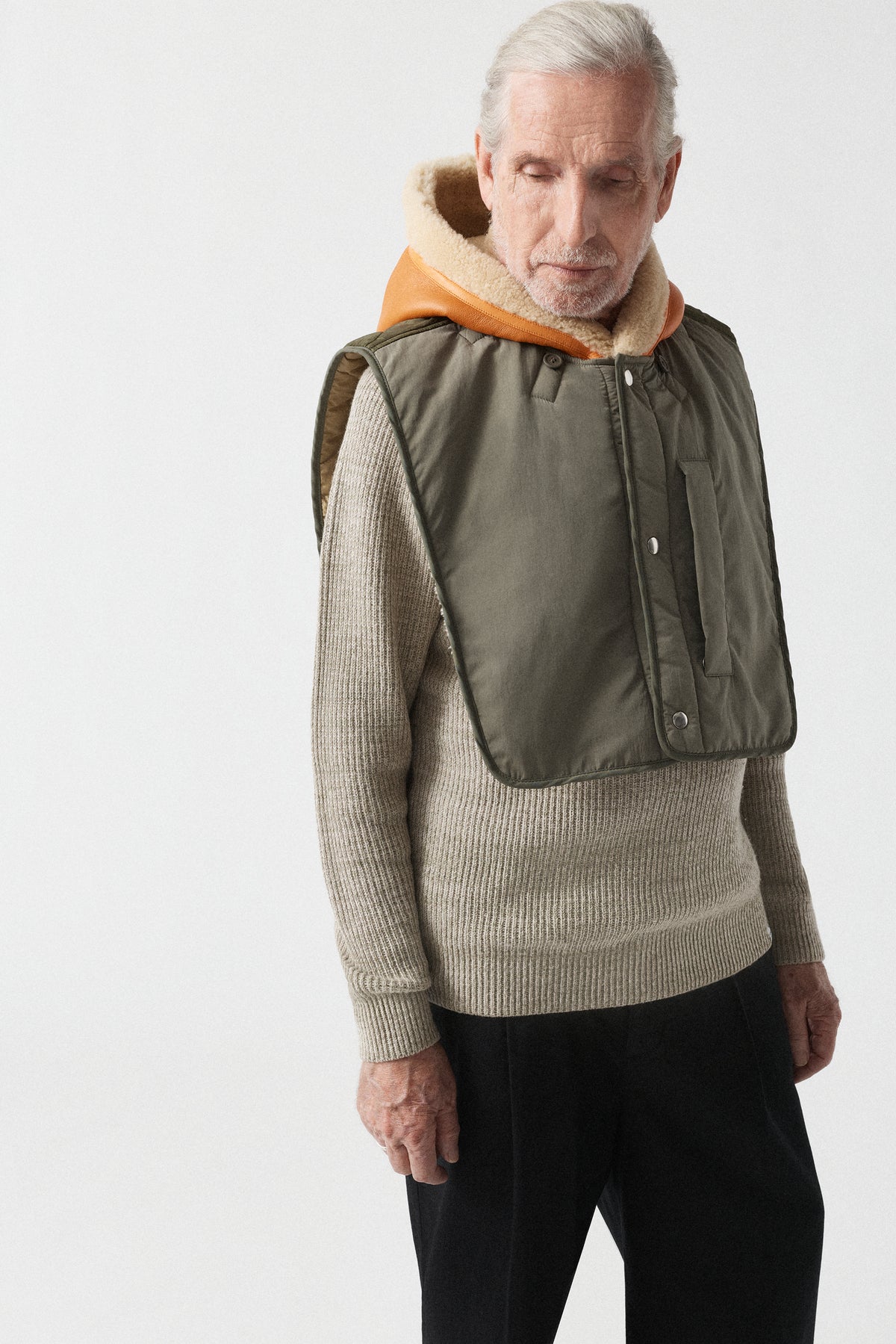 Aviator Men's Patrol Shearling Hood - Patrol Orange / Blonde