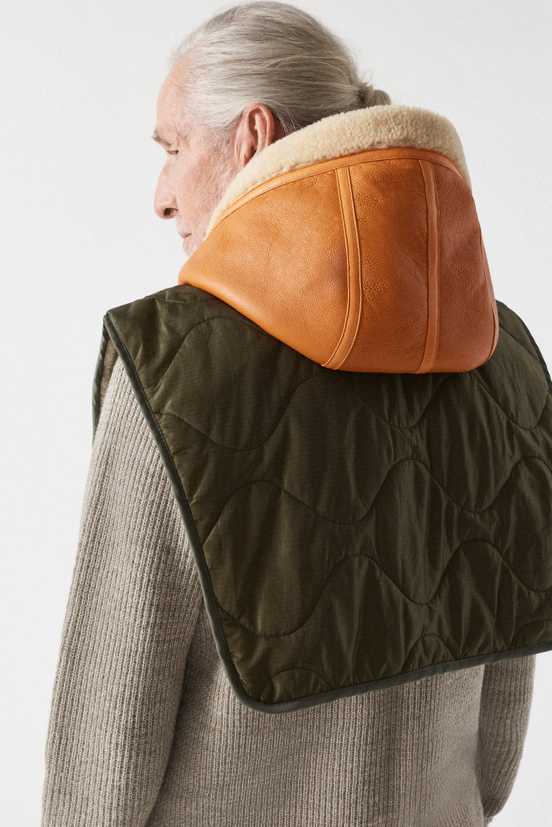 Aviator Men's Patrol Shearling Hood - Patrol Orange / Blonde