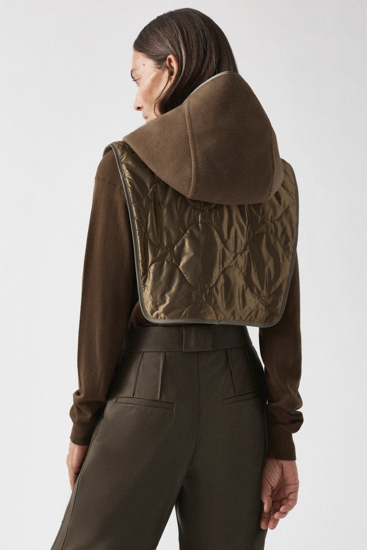 Wool Wrap Hood - Moss / Sage