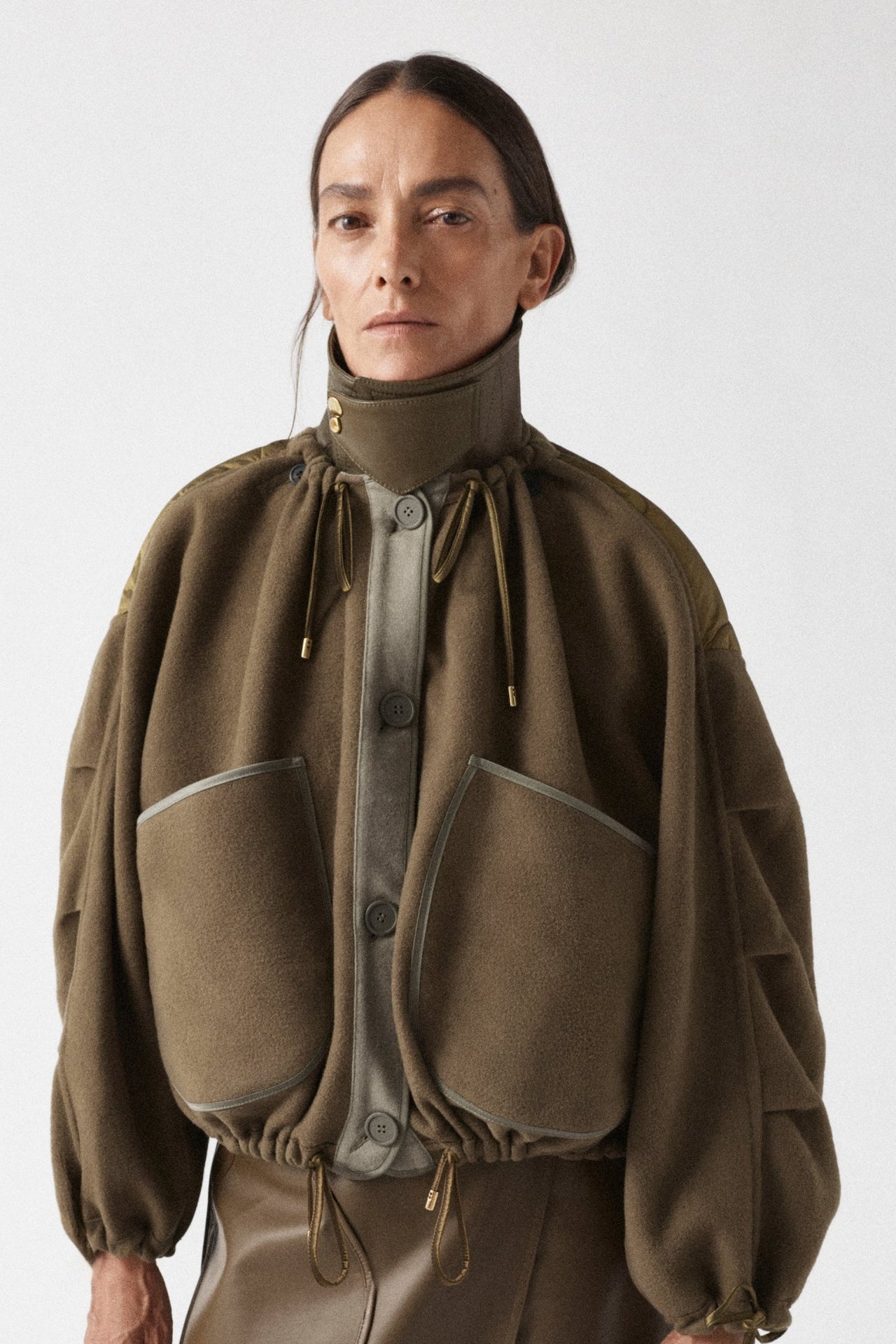 Leather Latch Collar - Moss