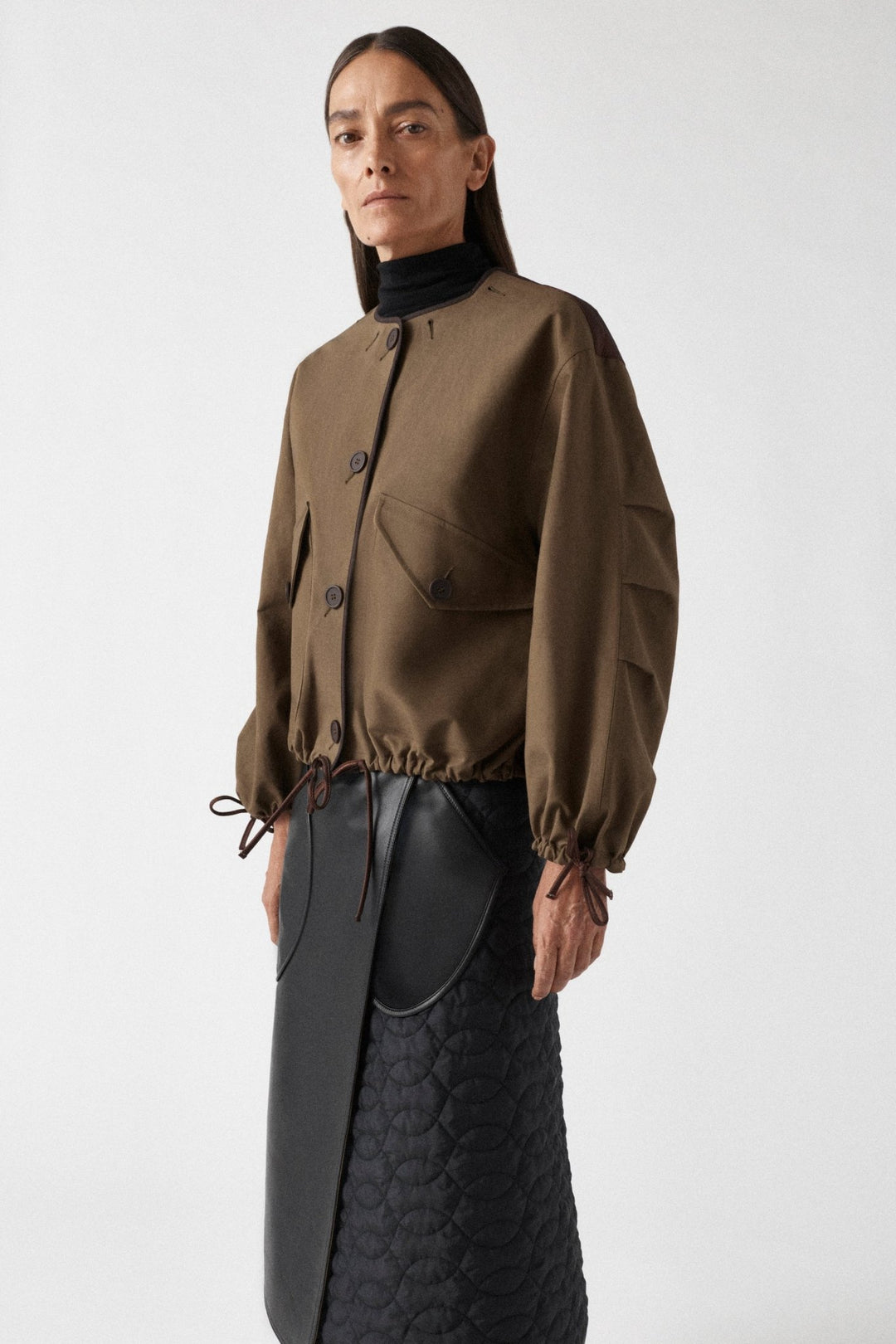 Weatherproof Bonded Rain Bomber - Mahogany / Moss