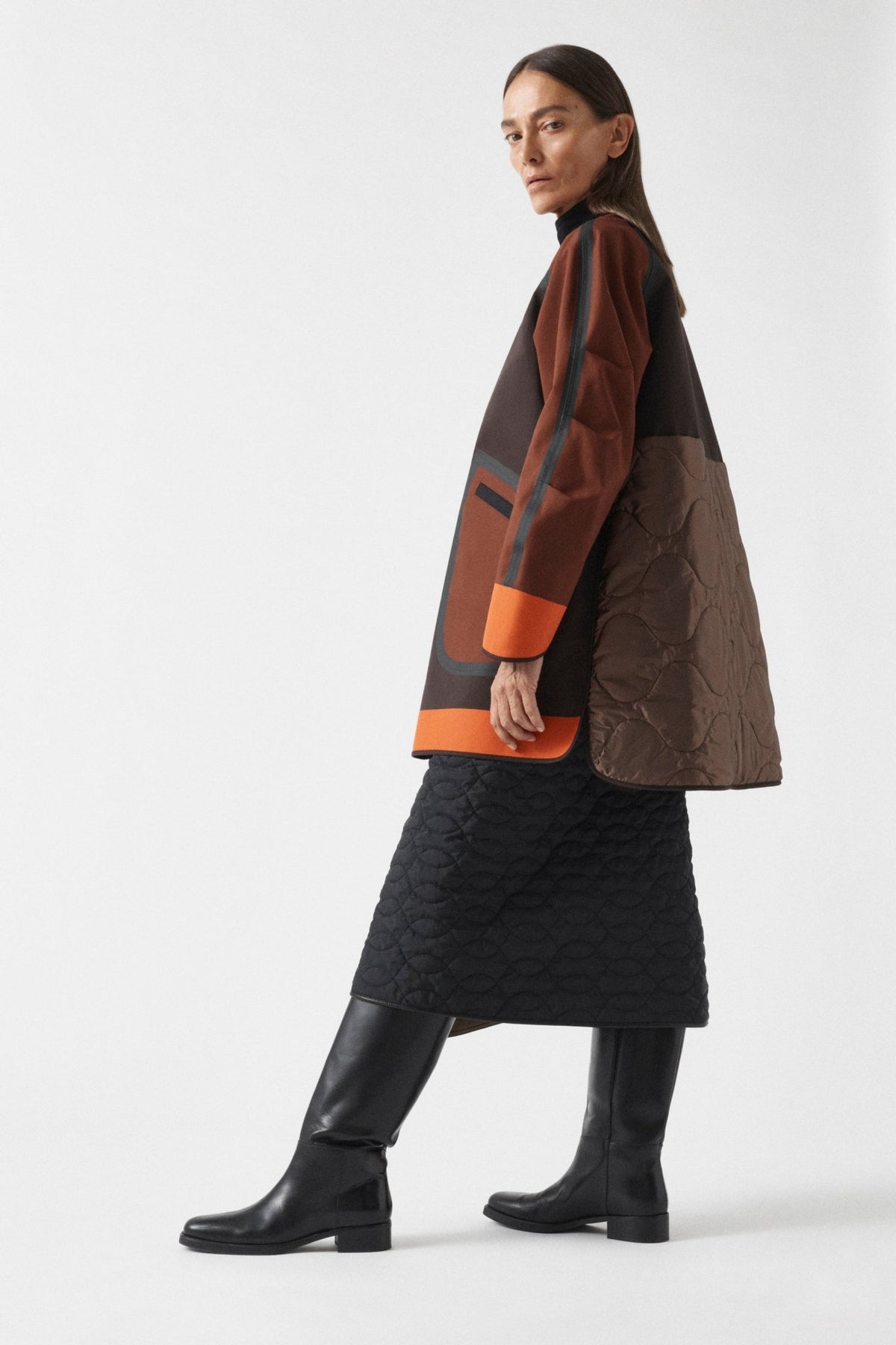 Weatherproof Bonded Short Raincoat - Mahogany / Moss