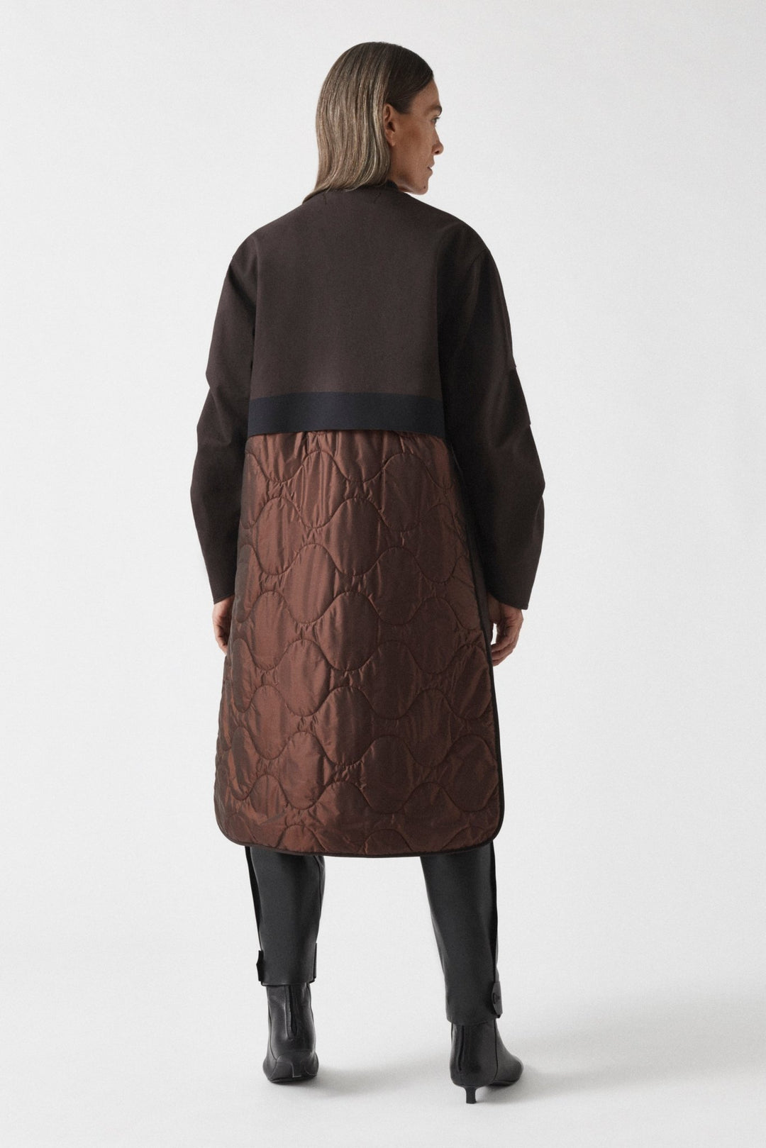 Weatherproof Bonded Raincoat - Moss / Mahogany