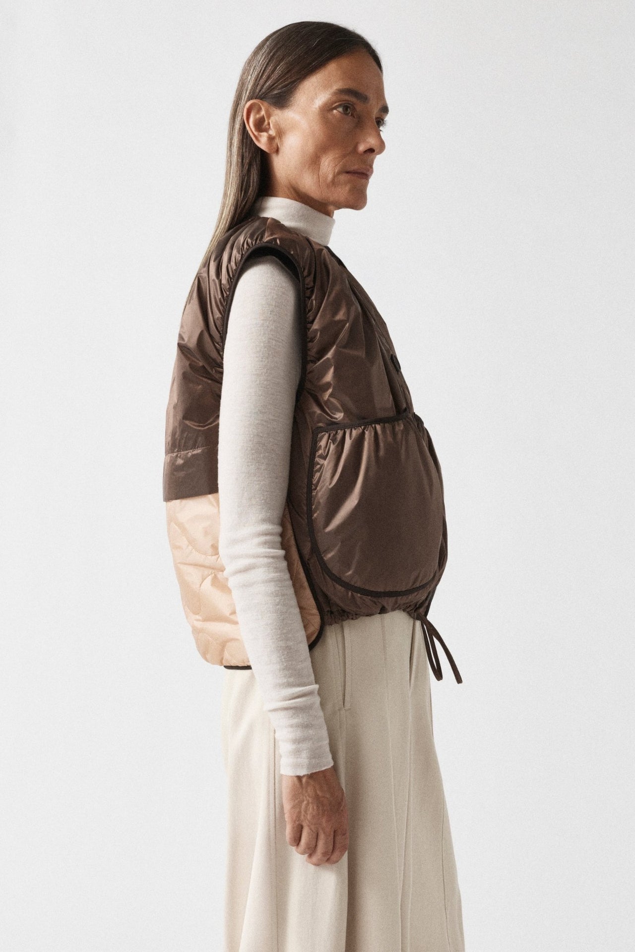 Parachute Quilted Vest - Dark Sienna / Dark Umber