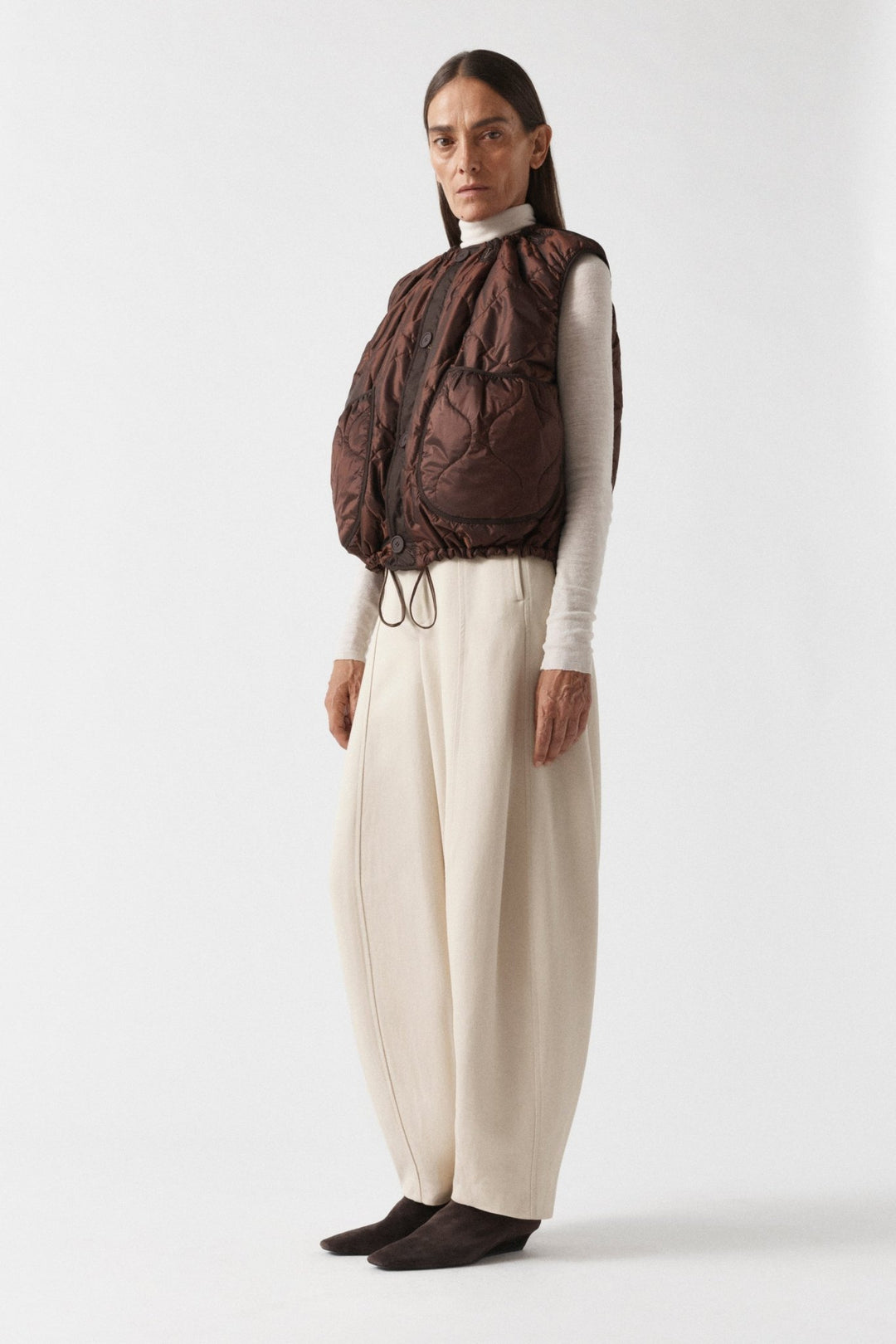 Parachute Quilted Vest - Dark Sienna / Dark Umber