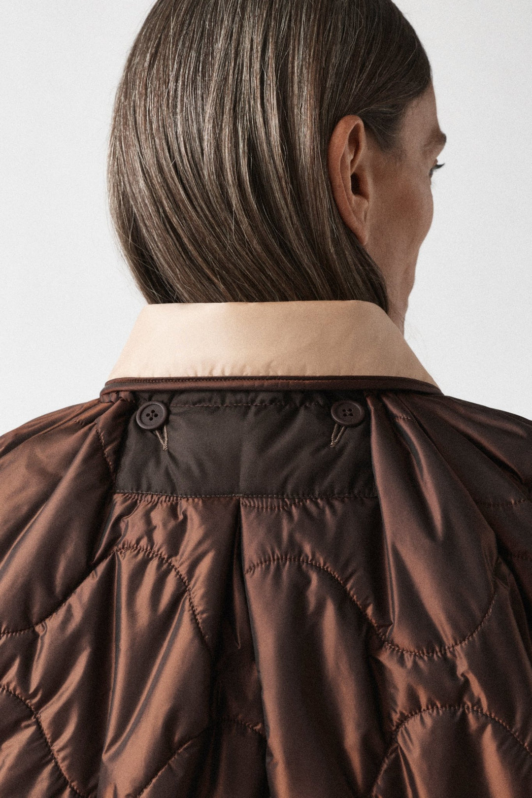 Quilted Collar - Dark Sienna / Soft Peach