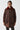 Aviator Shearling Latch Collar - Redcurrant / Dark Brown