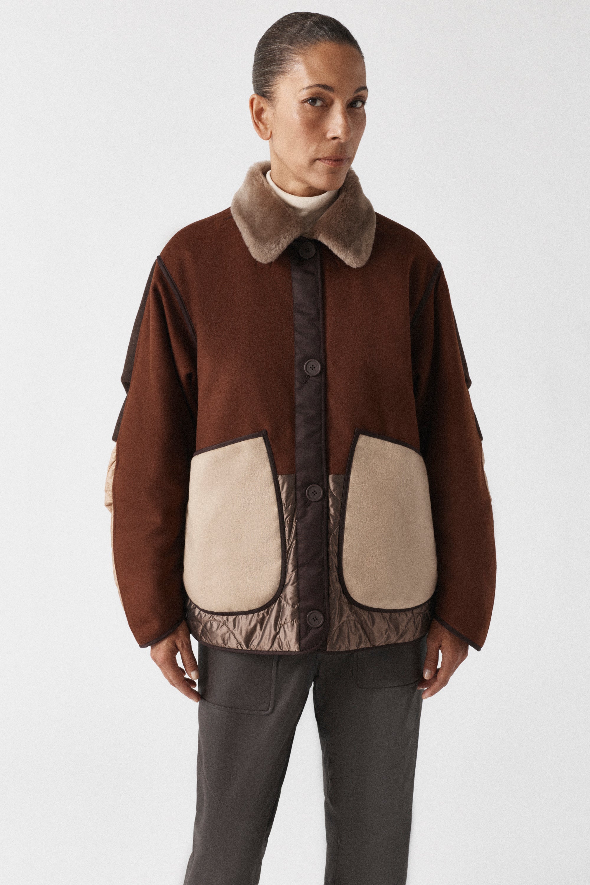 Shearling Collar - Cashmere
