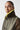 Shearling Stripe Collar - Chartreuse & Dark Olive