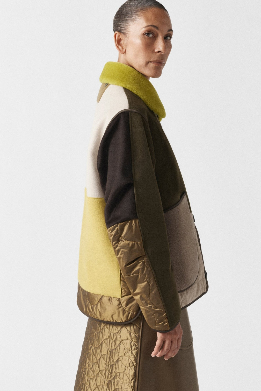 Shearling Collar - Chartreuse
