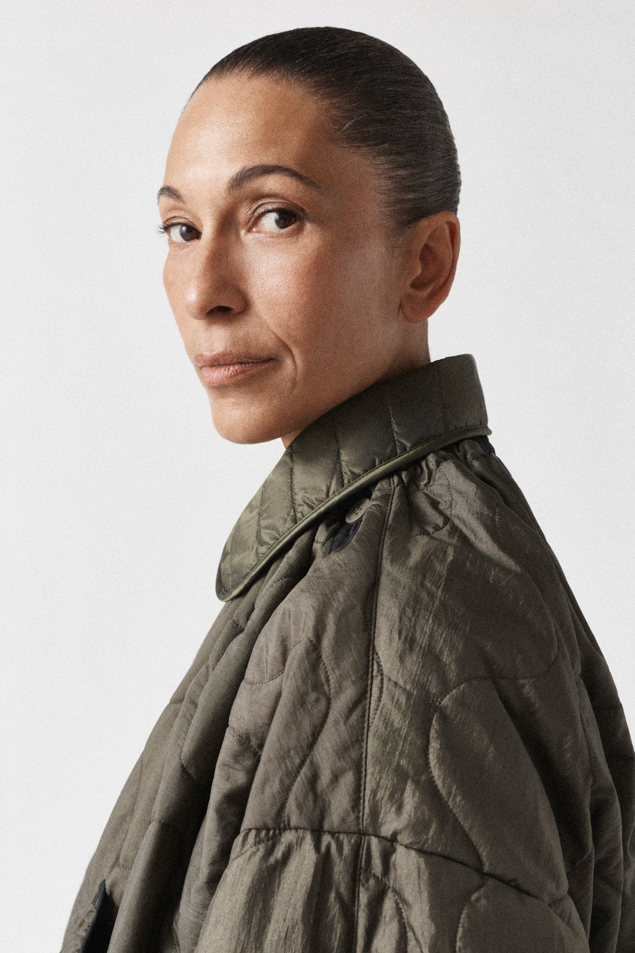 Quilted Collar - Dark Olive / Patrol Orange