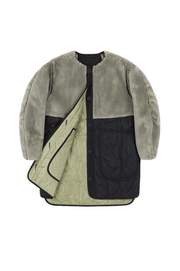 Signature Shearling Quilt - Pale Jade / Pale Sage - Layer 1