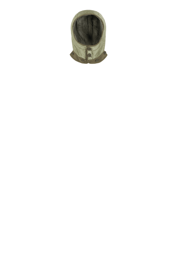 Shearling Quilt Hood - Pale Jade / Pale Sage - Layer 4