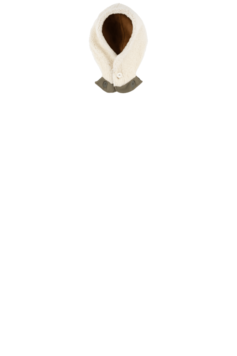 Shearling Close Fit Hood - Tan / Natural - Layer 4
