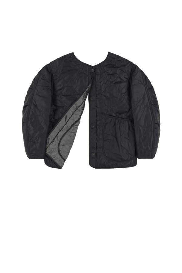 Signature Cropped Quilt - Black / Anthracite - Layer 6