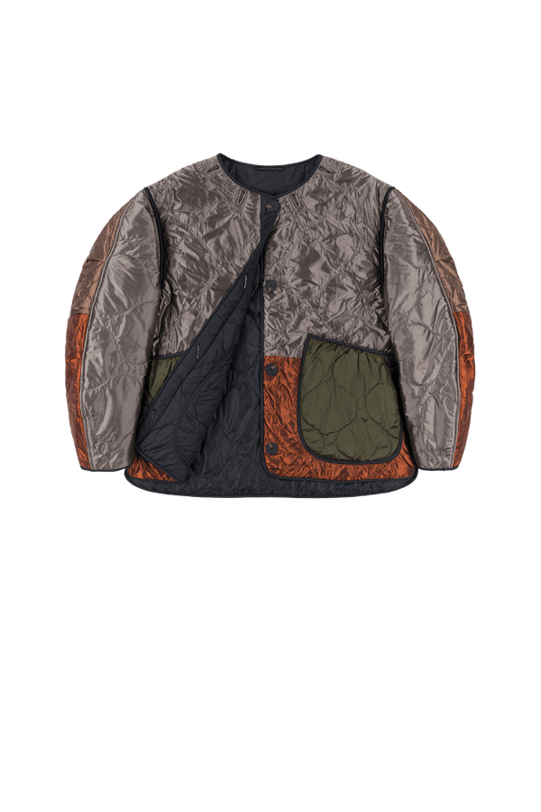 Signature Patchwork Cropped Quilt - Granite / Black - Layer 1