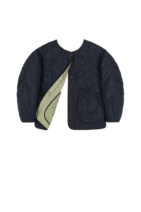 Signature Cropped Quilt - Navy / Pale Sage - Layer 6