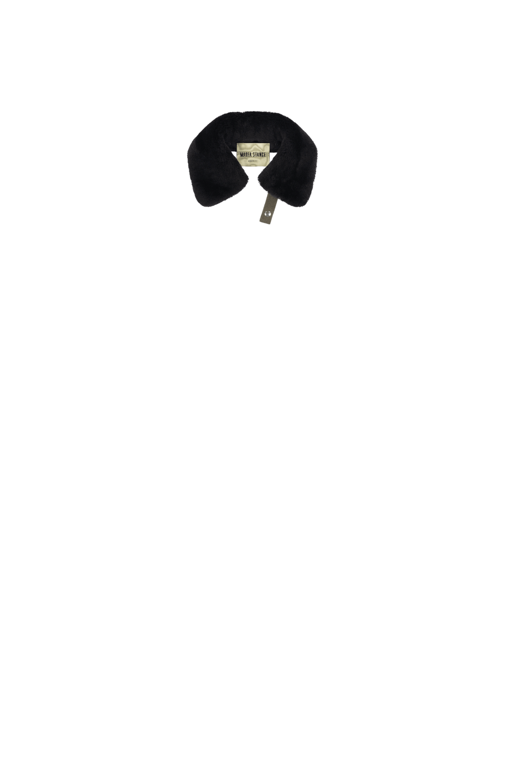 Aviator Shearling Latch Collar - Black / Dark Olive - Layer 8