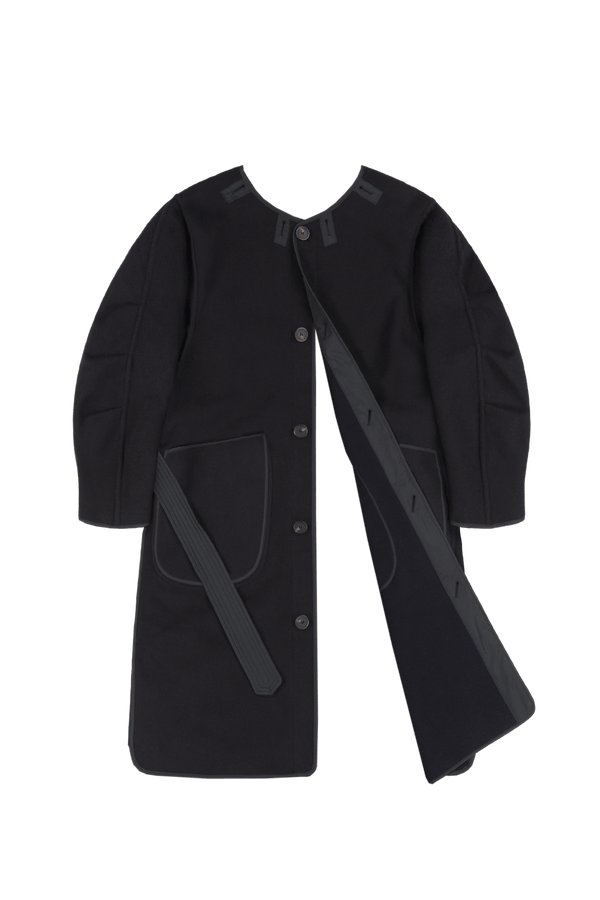 Signature Wool Parka - Navy / Black - Layer 6