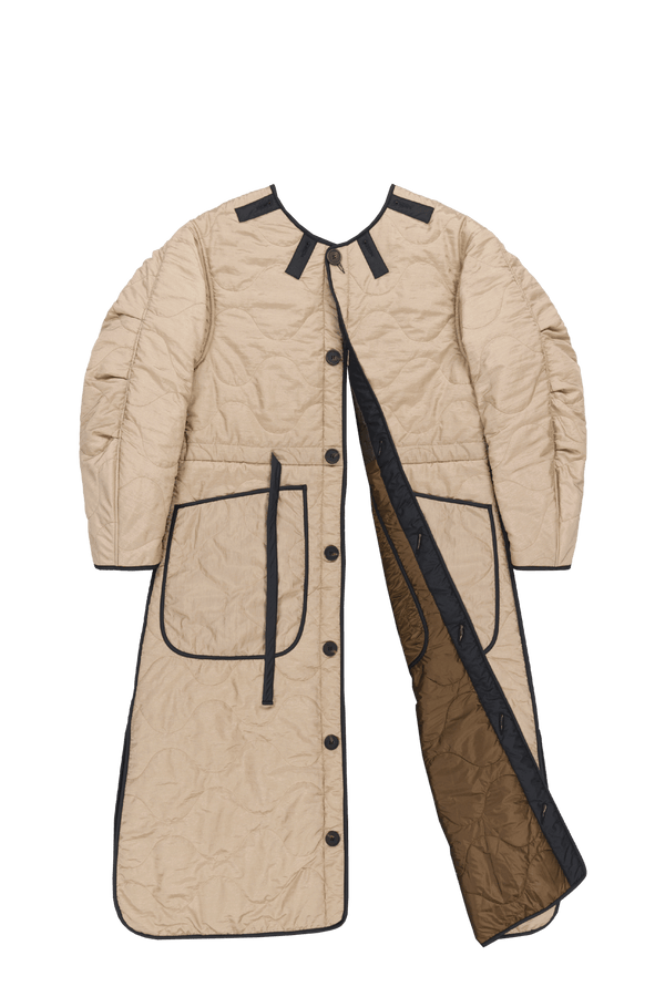 Signature Patchwork Long Quilt - Bronze / Stone - Layer 6