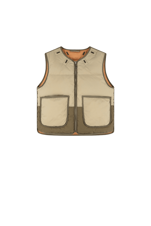 Aviator Down Vest - Sand / Burnt Orange - Layer 2