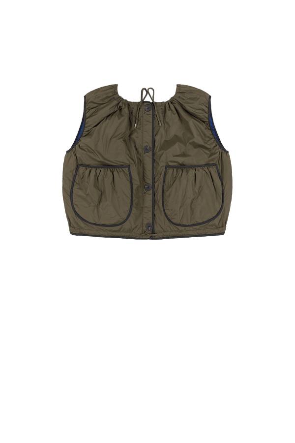 Parachute Quilted Vest - Cobalt / Dark Olive - Layer 5