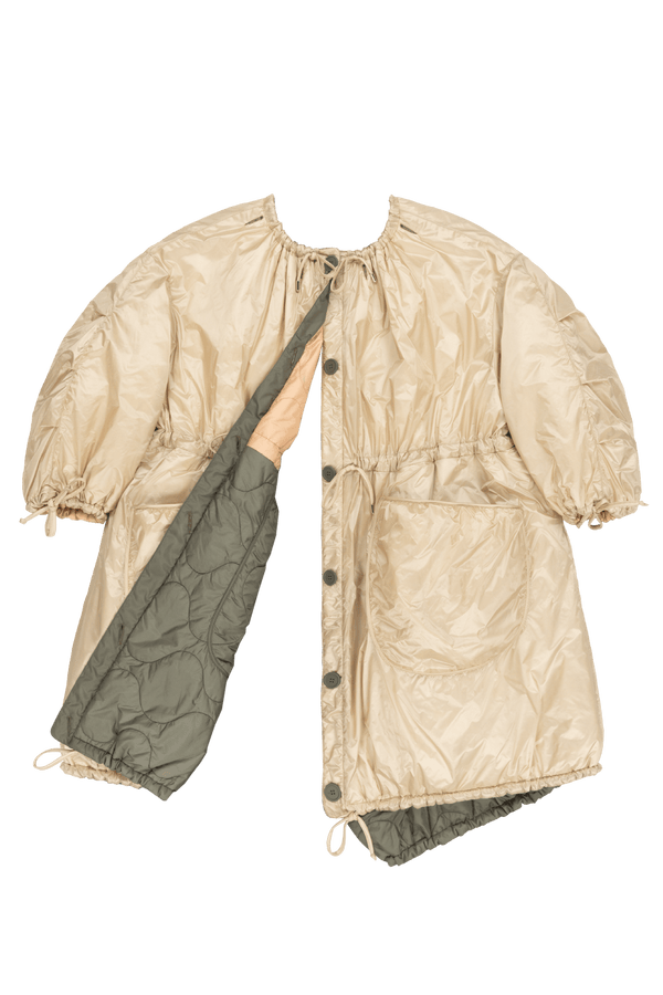 Parachute Quilted Parka - Soft Peach / Oyster - Layer 6