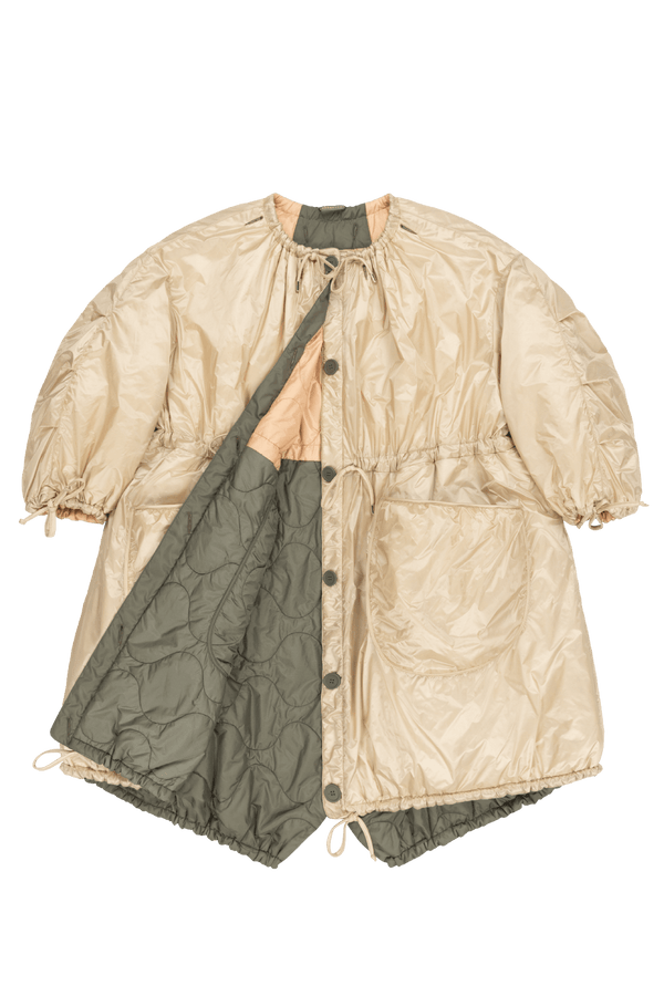 Parachute Quilted Parka - Soft Peach / Oyster - Layer 1