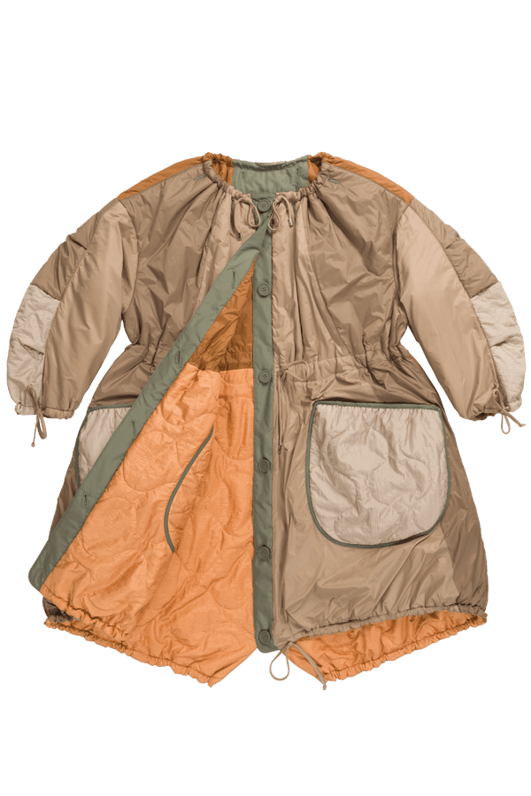 Parachute Patchwork Parka - Oak / Caramel - Layer 1