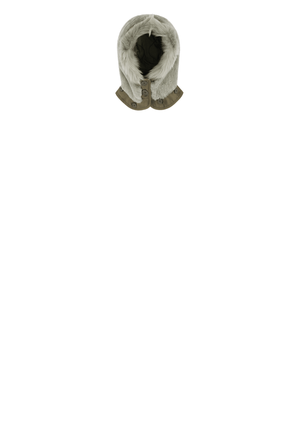 Shearling Quilt Hood - Pale Jade / Pale Sage - Layer 4