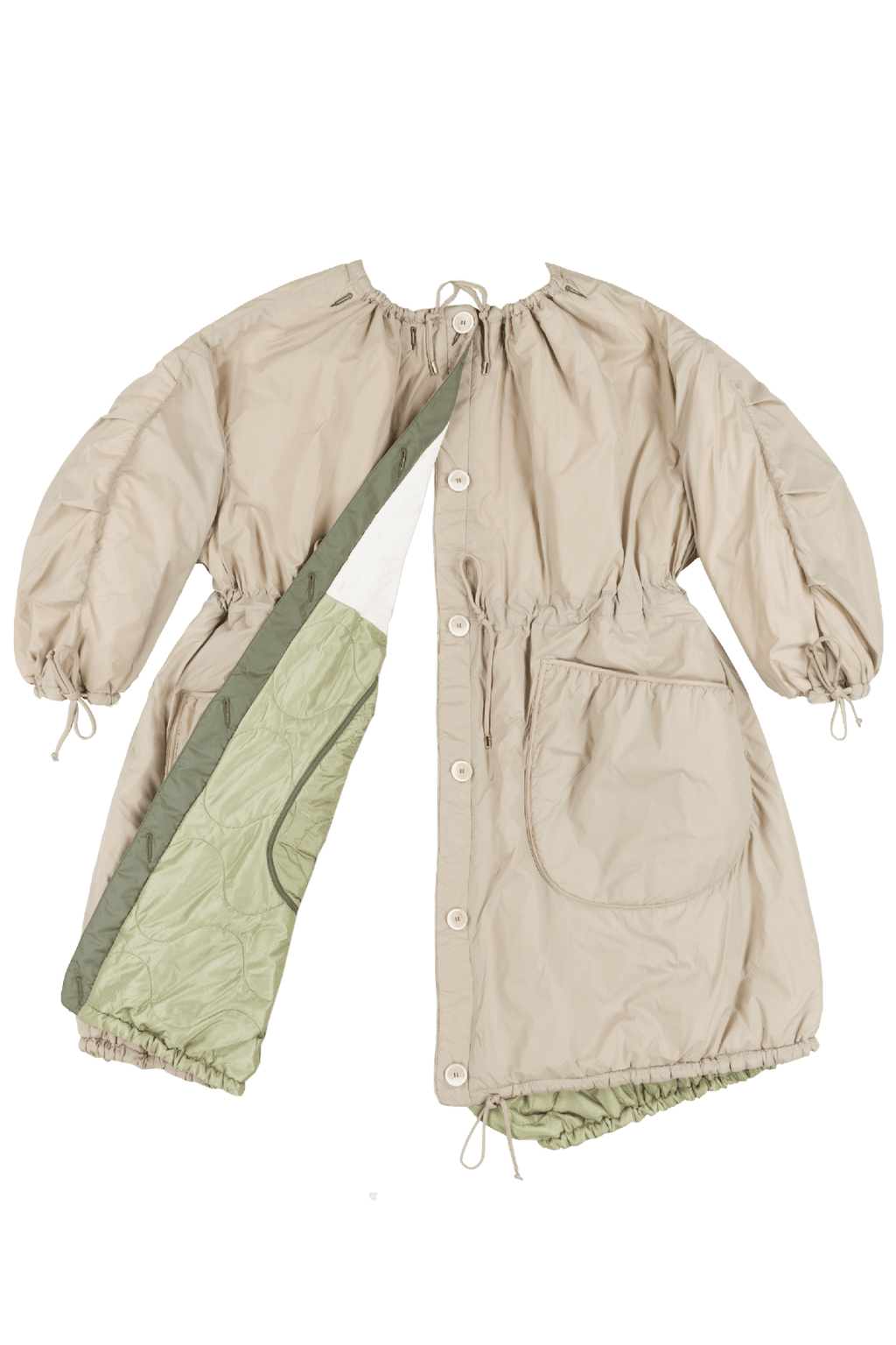 Parachute Quilted Parka - White / Stone - Layer 6