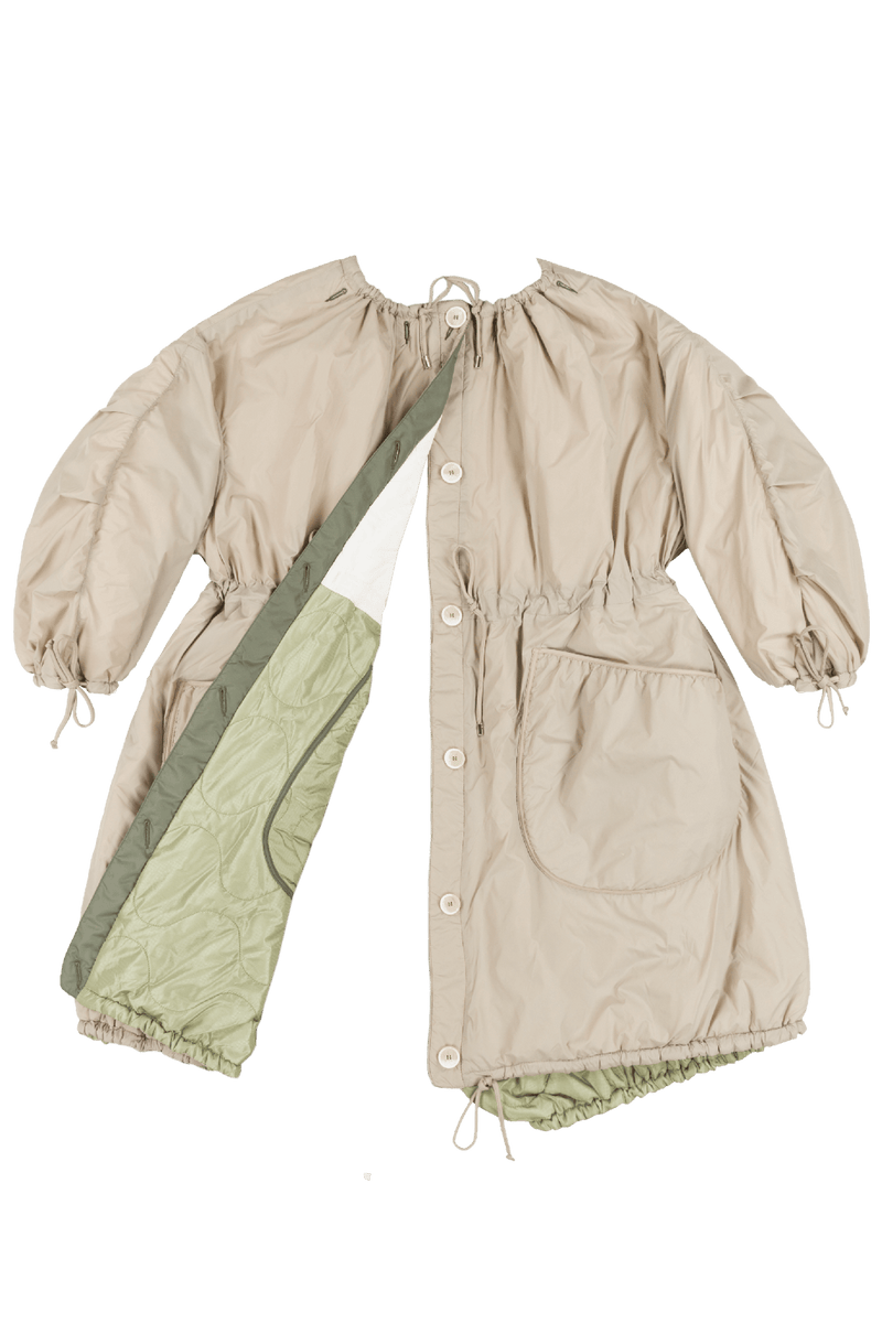 Parachute Quilted Parka - White / Stone - Layer 6