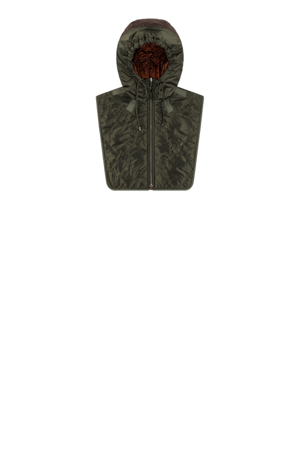 Quilted Zip Hood - Dark Olive / Amber - Layer 4