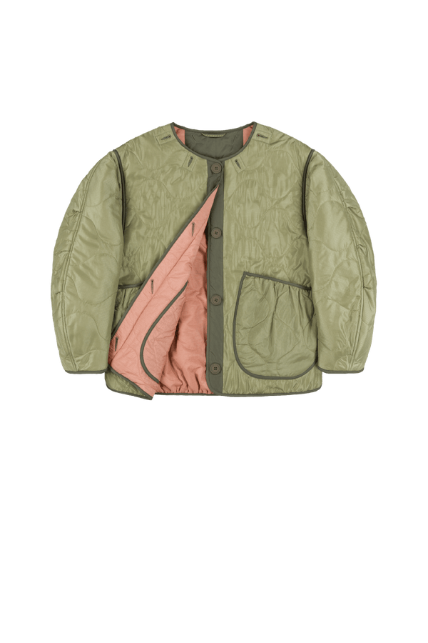 Signature Cropped Quilt - Pale Pink / Pale Sage - Layer 1