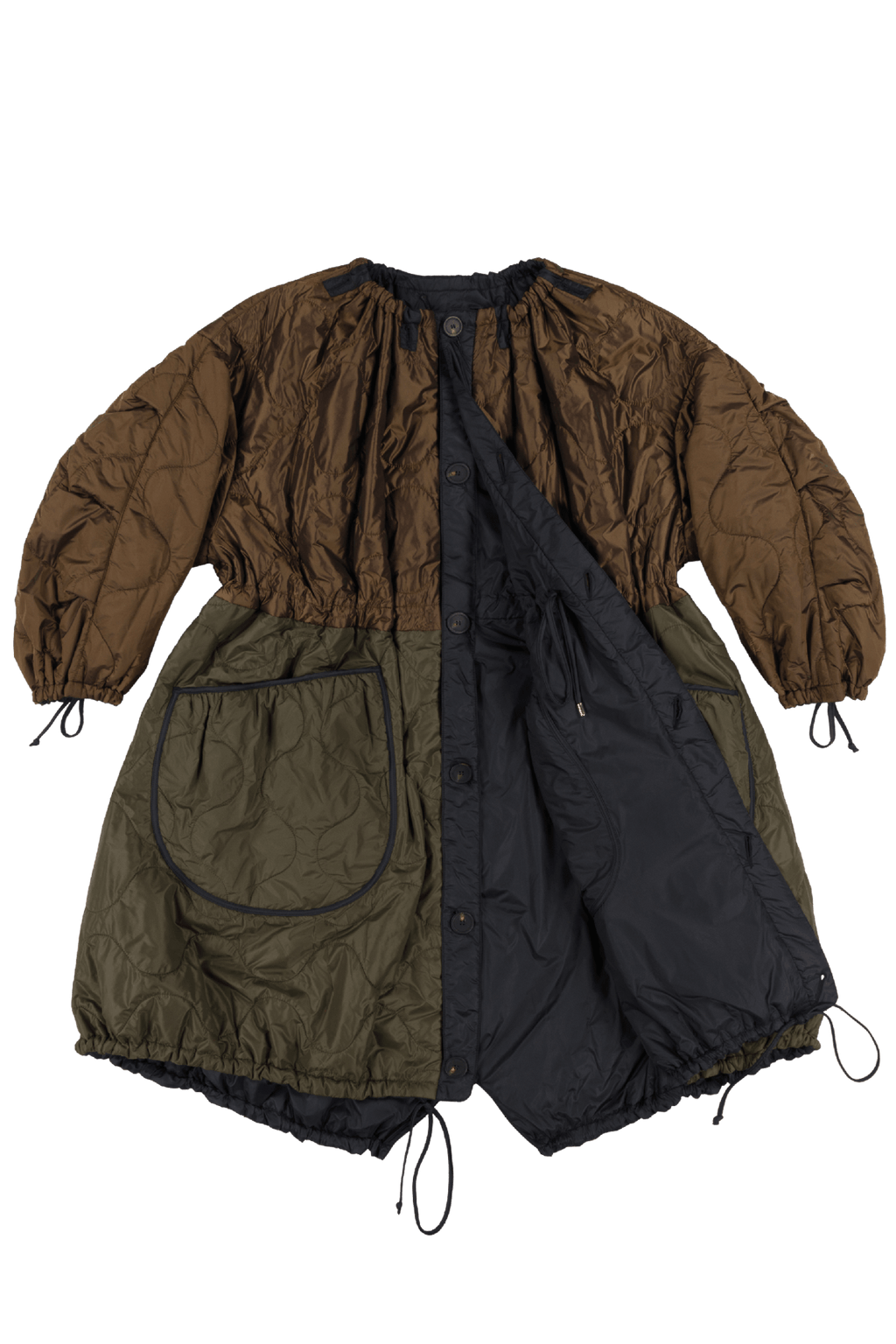 Parachute Quilted Parka - Bronze / Black - Layer 1