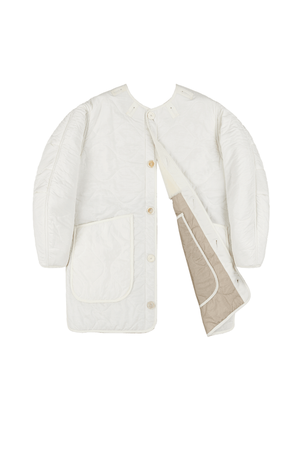 Signature Shearling Quilt - Stone / White - Layer 6