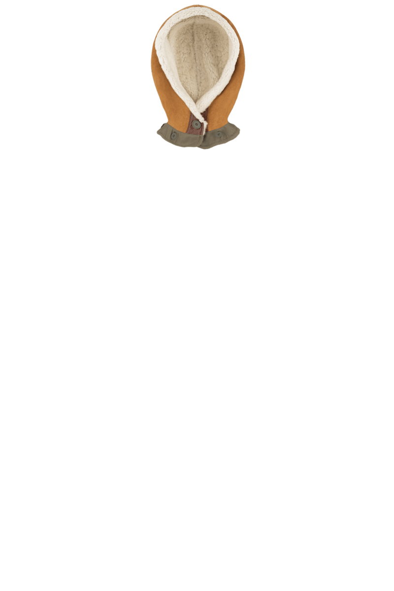 Shearling Close Fit Hood - Tan / Natural - Layer 4