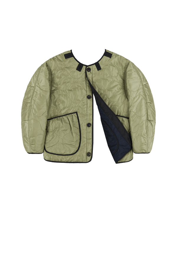 Signature Cropped Quilt - Navy / Pale Sage - Layer 6