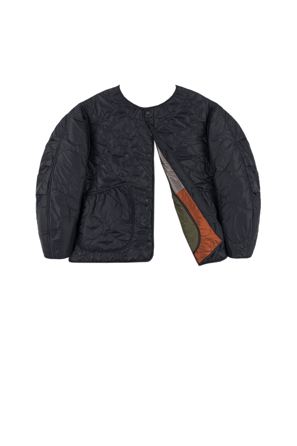Signature Patchwork Cropped Quilt - Granite / Black - Layer 6