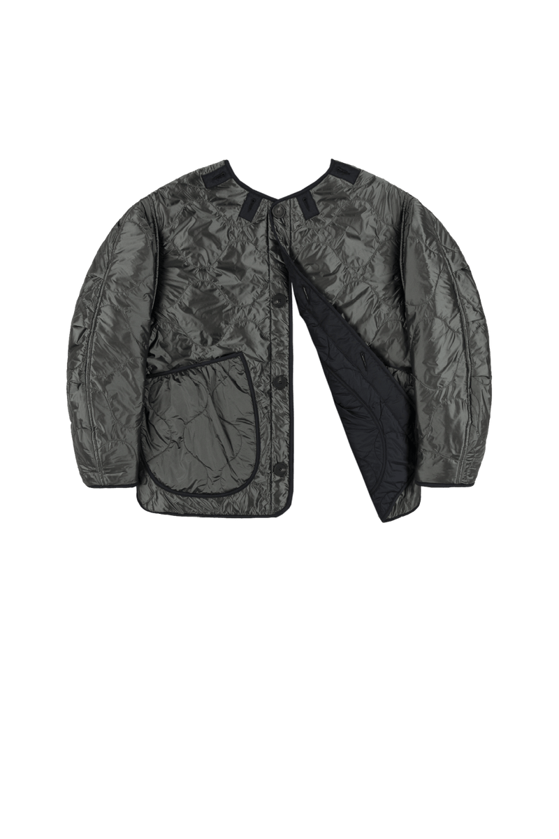 Signature Cropped Quilt - Black / Anthracite - Layer 6
