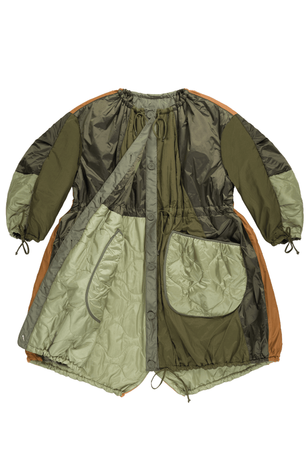 Parachute Patchwork Parka - Olive / Olive - Layer 1