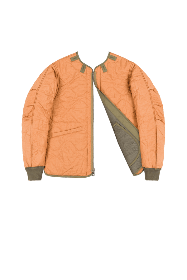 Shareable Quilt Jacket - Dark Olive / Burnt Orange - Layer 6